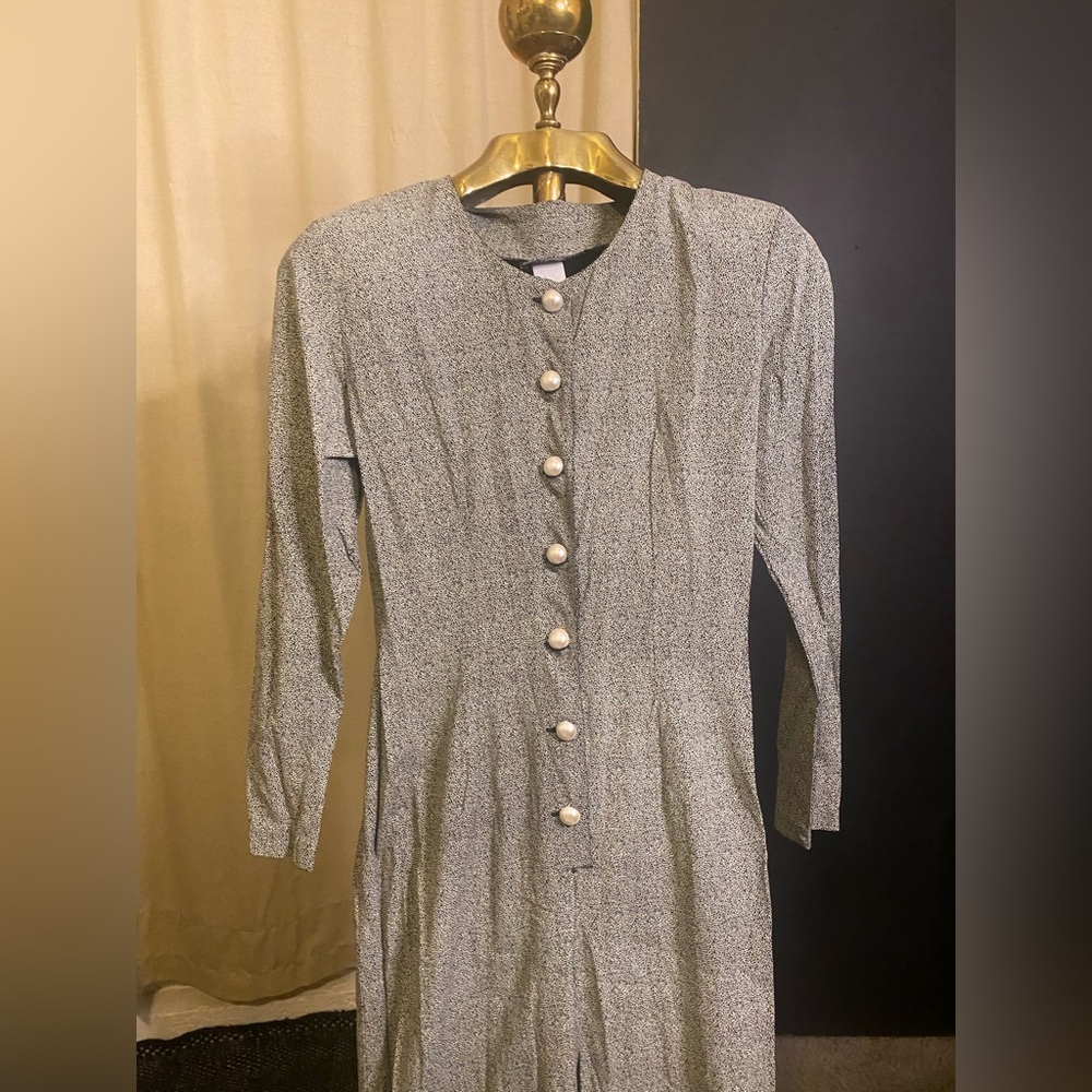 Vintage 80s Cinch Back Printed Jumpsuit